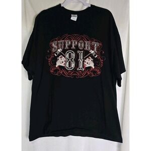 Vintage Y2K Hells Angels Walkill Biker Gang Support 81s Tee T Shirt‎ 2XL